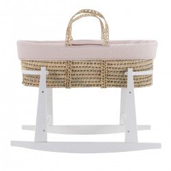 CESTONE PALMA FODERATO+PORTA B UNIC ROSA/BIANCO 39x80x61 CM