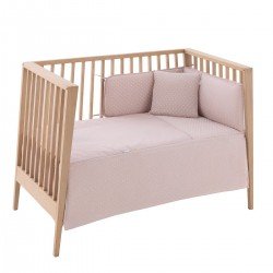 SET 2 PCS.BEDSPREAD W/S COT 60 UNIC PINK 60x120x3 CM