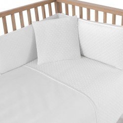SET 2 PCS. QUILT COVER COT 70 UNIC ECRU 110x170x3 CM
