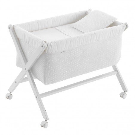 SMALL BED X WOOD UNE UNIC ECRU/WHITE 55x87x74 CM