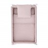 PETIT LIT PIEDS X BOIS UNE UNIC ROSE/BLANC 55x87x74 CM