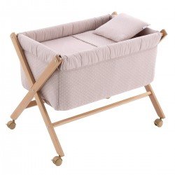 CULLA X DI LEGNO UNE UNIC ROSA/NATURAL 55x87x74 CM