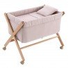 SMALL BED X WOOD UNE UNIC PINK/NATURAL 55x87x74 CM