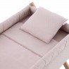 CULLA X DI LEGNO UNE UNIC ROSA/NATURAL 55x87x74 CM