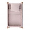 SMALL BED X WOOD UNE UNIC PINK/NATURAL 55x87x74 CM