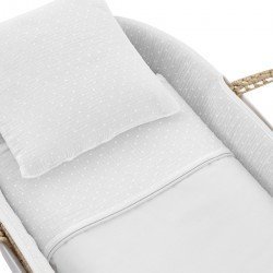 QUILTED BASKET+W.STAND.NATURAL UNIC ECRU/NATURAL 39x80x61 CM