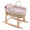 COUFFIN MATELASSE+P.BERCEAU NA UNIC ROSE/NATUREL 39x80x61 CM