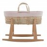 QUILTED BASKET+W.STAND.NATURAL UNIC PINK/NATURAL 39x80x61 CM