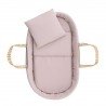 QUILTED BASKET+W.STAND.NATURAL UNIC PINK/NATURAL 39x80x61 CM