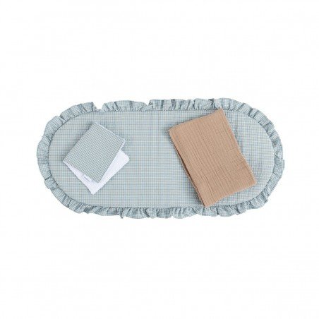 PACK COLCHONETA CAPAZO TAYLOR AZUL 35x75x1 CM