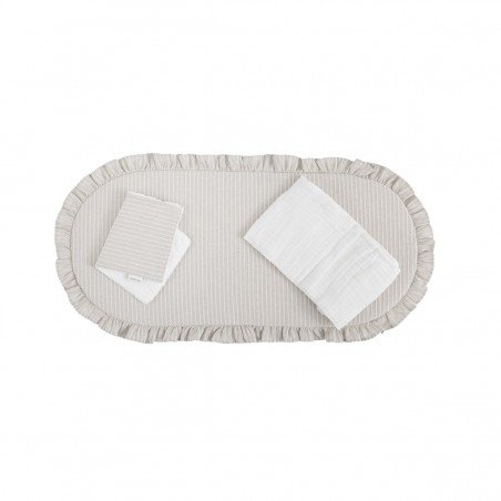 CUSHION FOR PRAM PACK SIRA BEIGE 35x75x1 CM