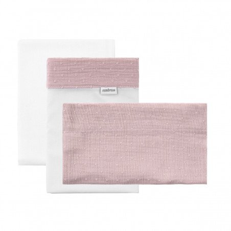 SET 3 PCS. COT FLAT SHEET 70x140x1 CM UNIC PINK