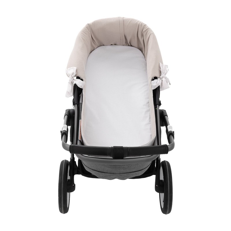 HOUSSE POUR NACELLE ZIP REV. CANDELA ECRU 35x75x35 CM