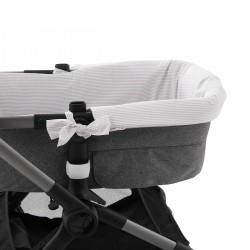 HOUSSE POUR NACELLE ZIP REV. CANDELA ECRU 35x75x35 CM