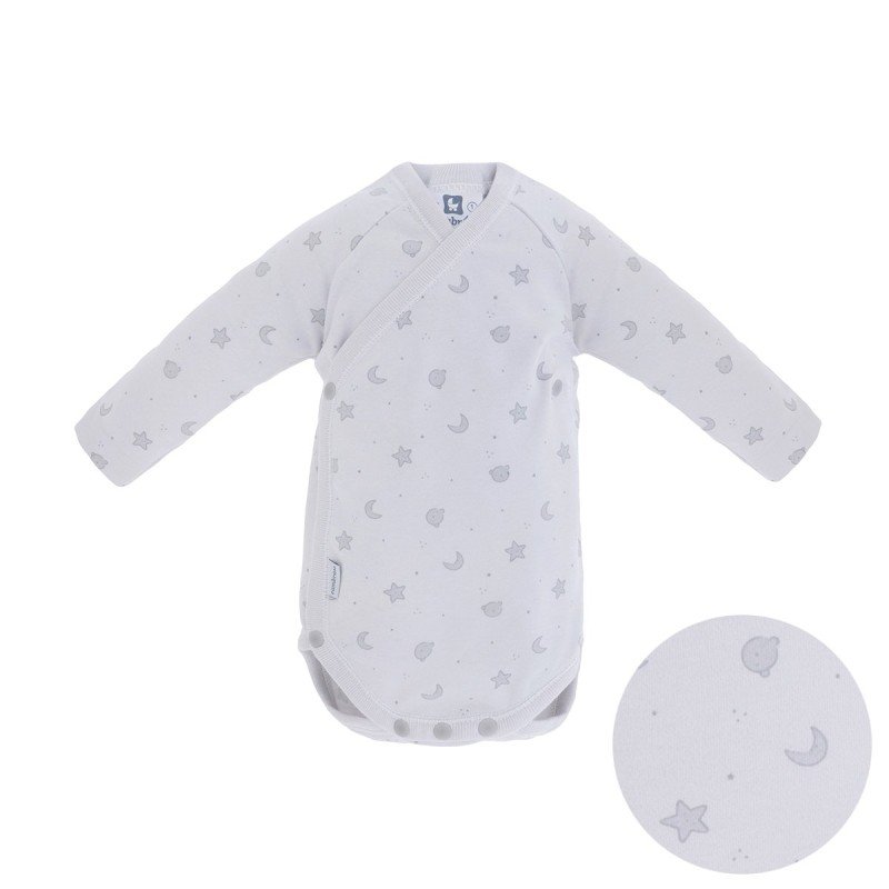 BODY L.SLEEVE CROSSED 729,1 TEDDY GREY