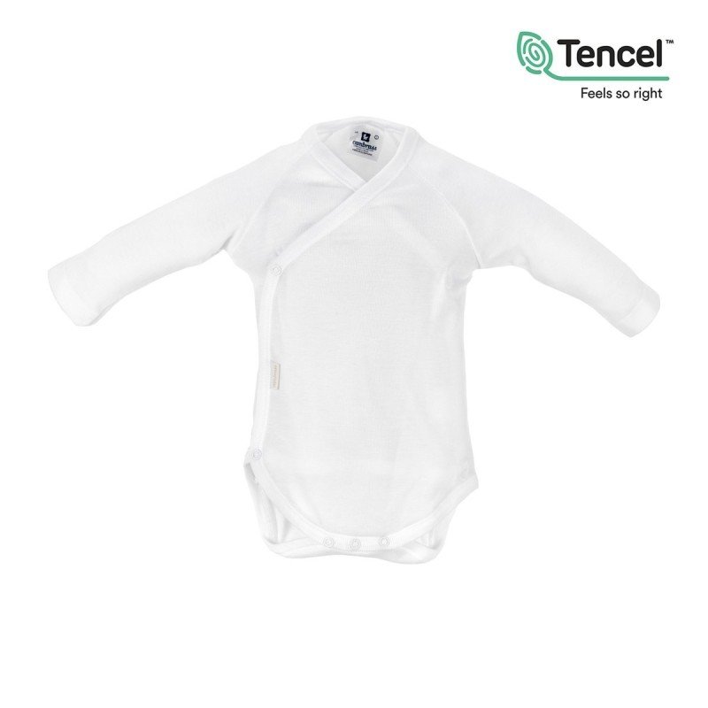 BODY M.LONGUE CROISE TENCEL BLANC