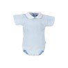 BODY CON COLLO M.CORTA I. D.R. LISO AZURRO