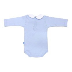 BODY A COL MANCHE LONGUE I. D.R. LISO BLEU