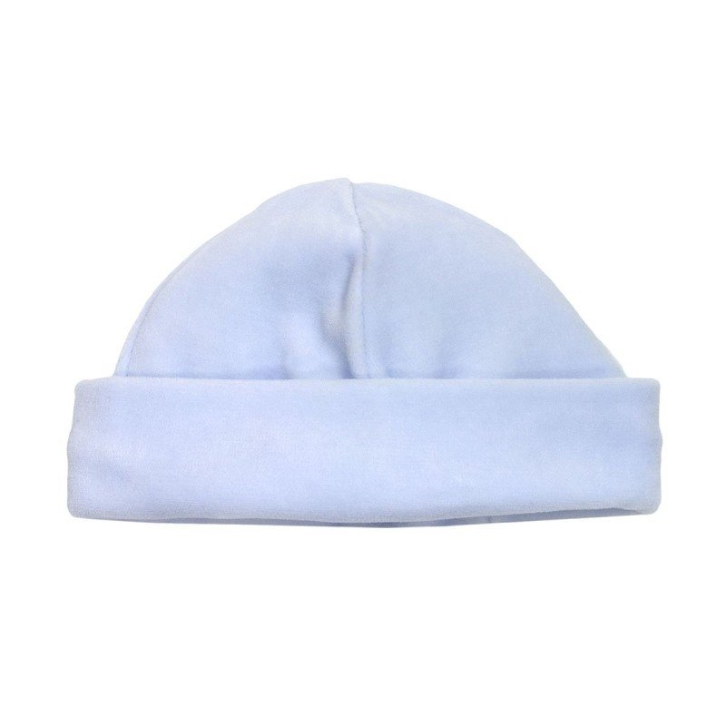 GORRO TERCIOPELO LISO CELESTE