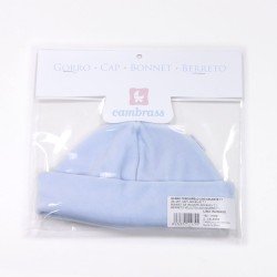 GORRO TERCIOPELO LISO CELESTE