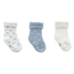 SET 3 SOCKS FOR BABY STAR BLUE
