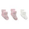 JUEGO 3 CALCETINES PARA BEBE LISO ROSA
