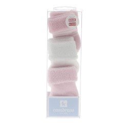 JUEGO 3 CALCETINES PARA BEBE LISO ROSA