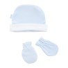BONNET ET MOUFFLES .. LISO BLEU