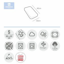 DRAP HOUSSE - PETIT LIT 50x82x10 CM LISO E BLANC