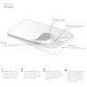 PROTEGE MATELAS - LIT 60 60x120x2 CM LISO E BLANC