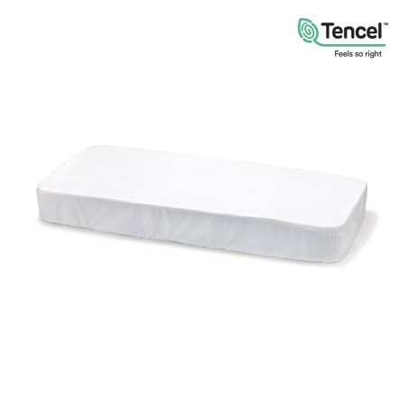 DRAP HOUSSE IMPERMÉABLE TENCEL 70x140x19 CM LISO E BLANC