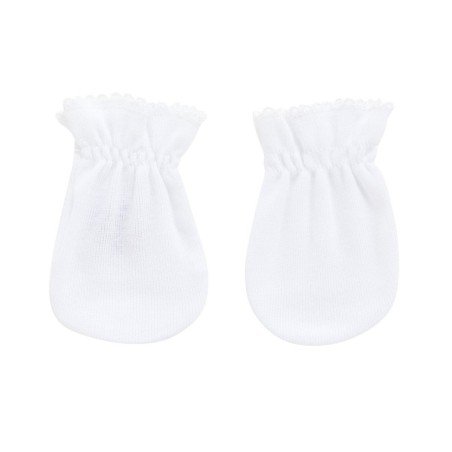 GUANTI X NEONATO LISO BIANCO ..