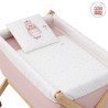 SMALL BED X WOOD UNE SKY PINK/NATURAL 55x87x74 CM