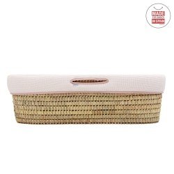 QUILTED BASKET UNE SKY PINK 39x80x25 CM