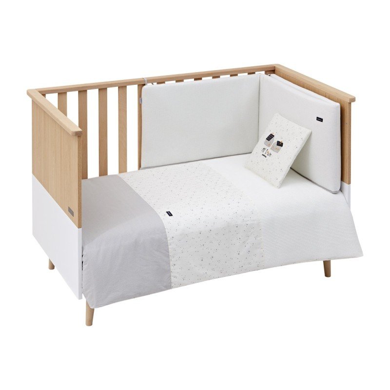 JEU 2 PCS.HOUSSE DE COUETTE 70 SKY GRIS 110x170x3 CM