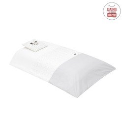JEU 2 PCS.HOUSSE DE COUETTE 70 SKY GRIS 110x170x3 CM