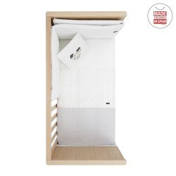 JEU 2 PCS.HOUSSE DE COUETTE 70 SKY GRIS 110x170x3 CM