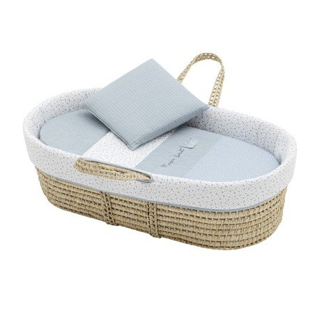 QUILTED BASKET UNE FOREST BLUE 39x80x25 CM