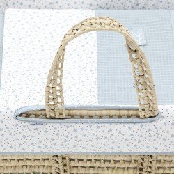 QUILTED BASKET UNE FOREST BLUE 39x80x25 CM