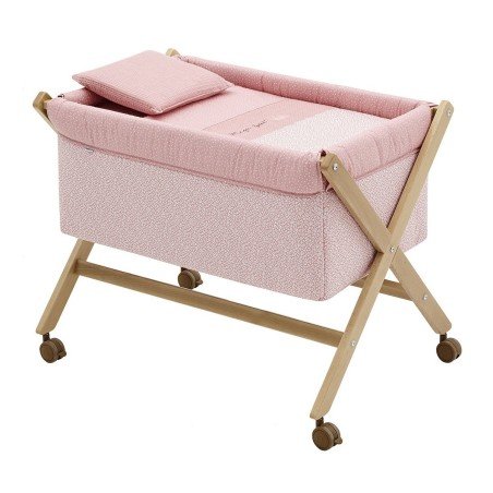 SMALL BED X WOOD UNE FOREST PINK/NATURAL 55x87x74 CM