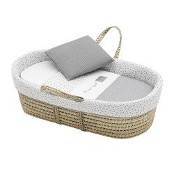QUILTED BASKET UNE FOREST GREY 39x80x25 CM