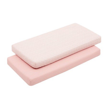 2 FITTED SHEET - COT 60 60x120x17 CM FOREST PINK