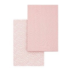 2 FITTED SHEET - COT 60 60x120x17 CM FOREST PINK