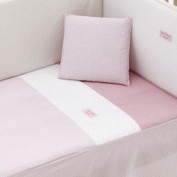 JGO 2 PCS.COLCHA I-V. CUNA 70 VICHY10 ROSA 70x140x3 CM