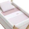 SMALL BED X WOOD UNE VICHY10 PINK/NATURAL 55x87x74 CM