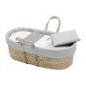 QUILTED BASKET UNE VICHY10 GREY 39x80x25 CM