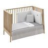 JGO 2 PCS.COLCHA I-V. CUNA 70 VICHY10 GRIS 70x140x3 CM
