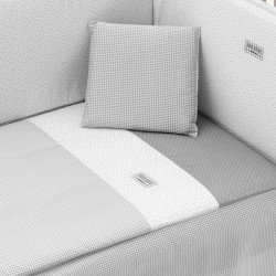 JGO 2 PCS.COLCHA I-V. CUNA 70 VICHY10 GRIS 70x140x3 CM