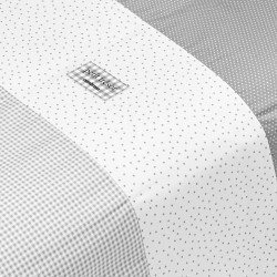 JGO 2 PCS.F.NORDICA CUNA 70 VICHY10 GRIS 110x170x3 CM