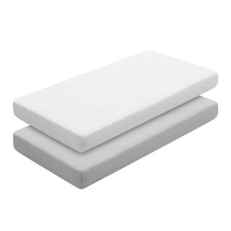 2 FITTED SHEET - COT 60 60x120x17 CM VICHY10 GREY